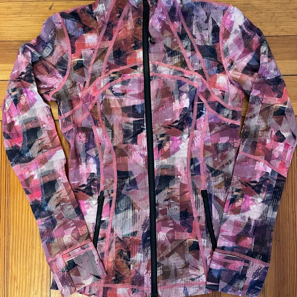 Lululemon Womans Define Jacket Nulux Fabric Sun Dazed Multi Pink Size 6